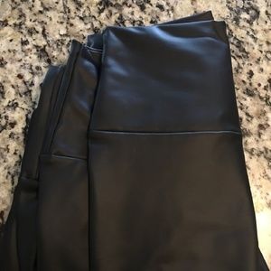 Faux leather leggings